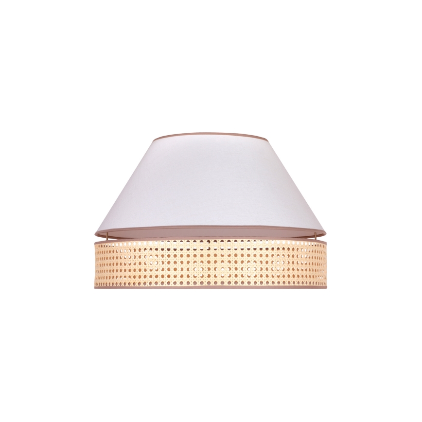 Duolla - Stropna svetilka AVIGNON 1xE27/15W/230V premer 50 cm bela/ratan
