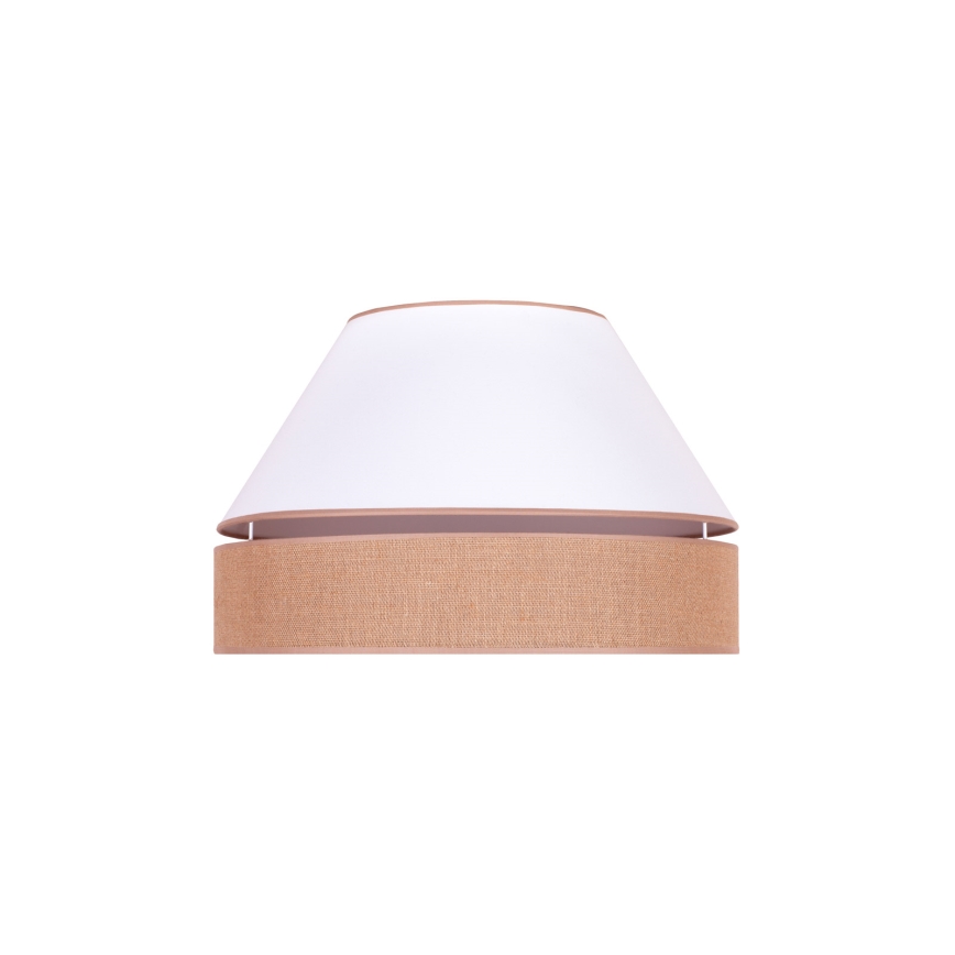 Duolla - Stropna svetilka AVIGNON 1xE27/15W/230V premer 50 cm bela/rjava