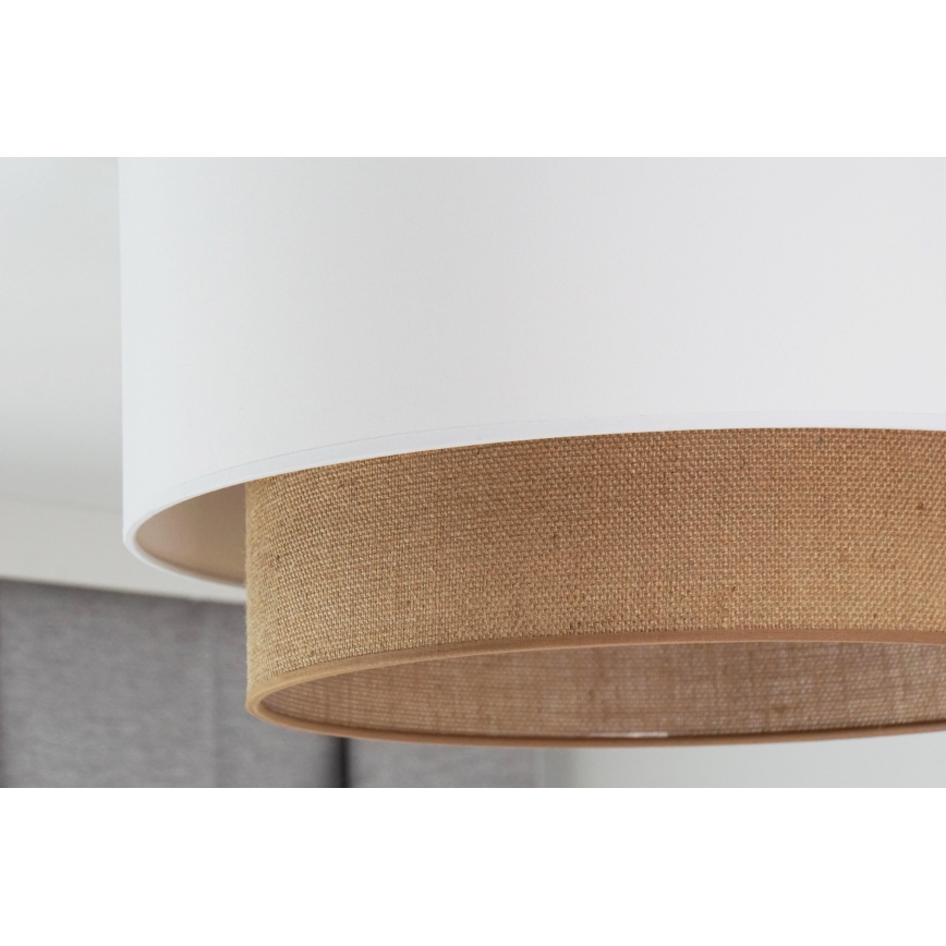 Duolla - Stropna svetilka BOHO 1xE27/15W/230V pr. 45 cm bela/rjava