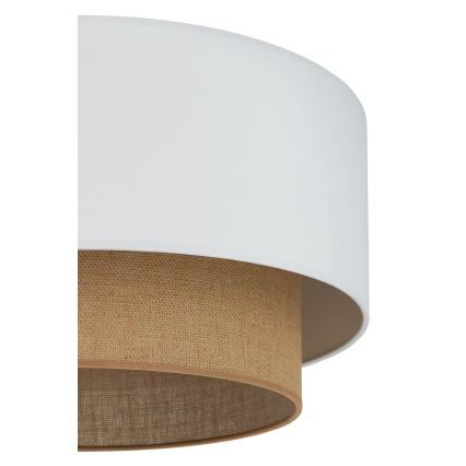 Duolla - Stropna svetilka BOHO 1xE27/15W/230V pr. 45 cm bela/rjava