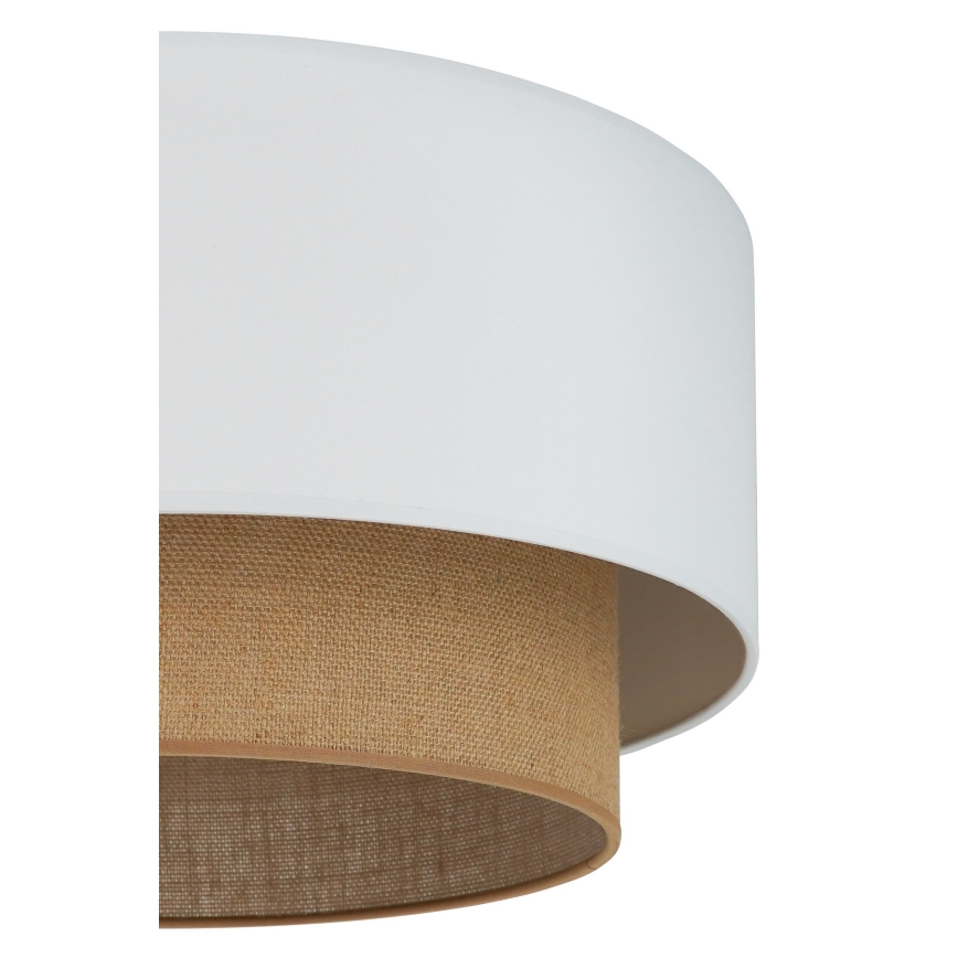 Duolla - Stropna svetilka BOHO 1xE27/15W/230V pr. 45 cm bela/rjava