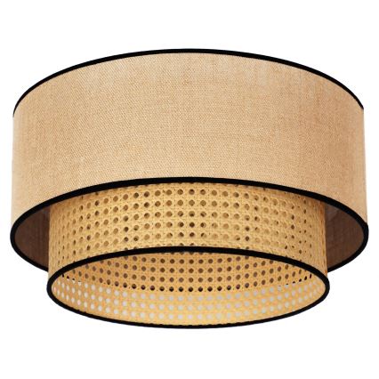 Duolla - Stropna svetilka BOHO 1xE27/15W/230V pr. 45 cm bež/ratan