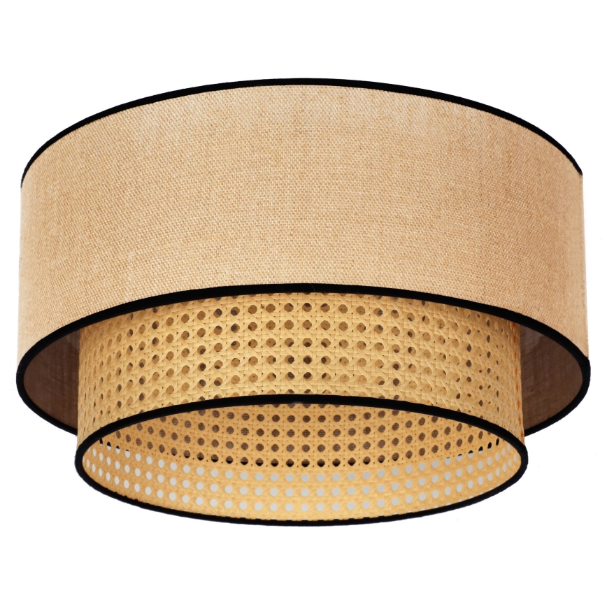 Duolla - Stropna svetilka BOHO 1xE27/15W/230V pr. 45 cm bež/ratan
