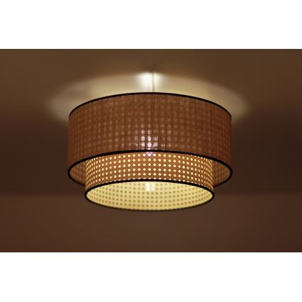 Duolla - Stropna svetilka BOHO 1xE27/15W/230V pr. 45 cm bež/ratan