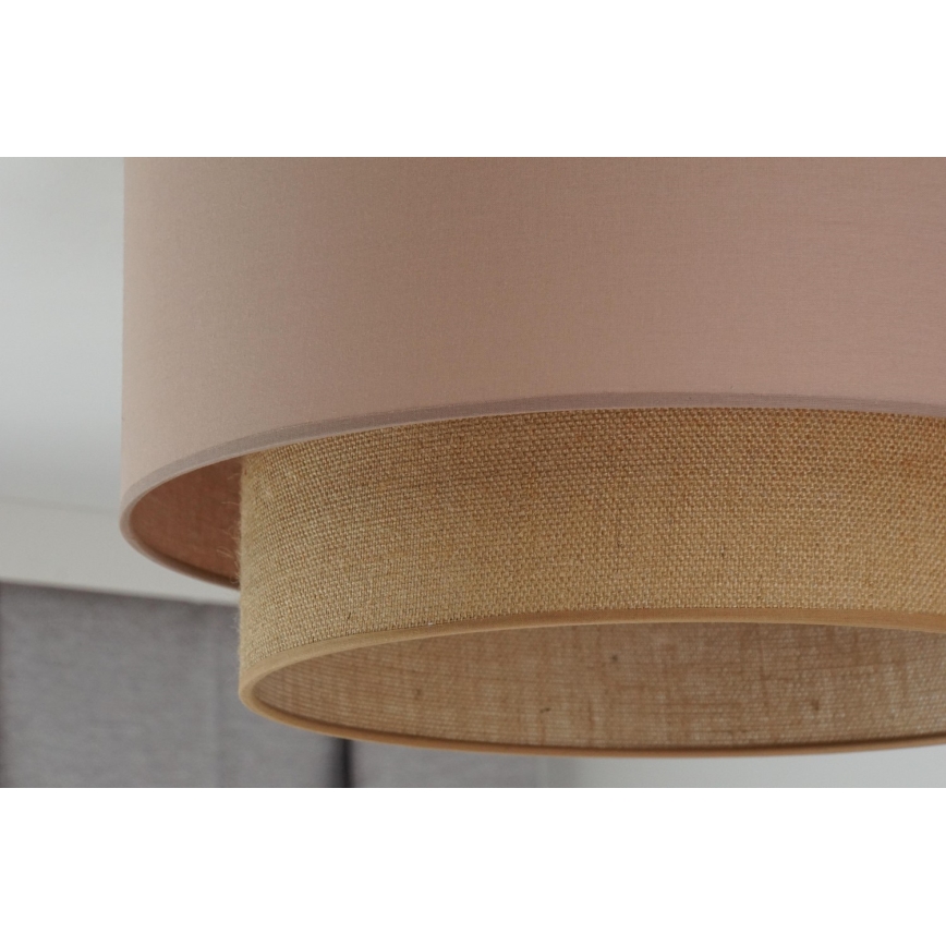 Duolla - Stropna svetilka BOHO 1xE27/15W/230V pr. 45 cm bež/rjava