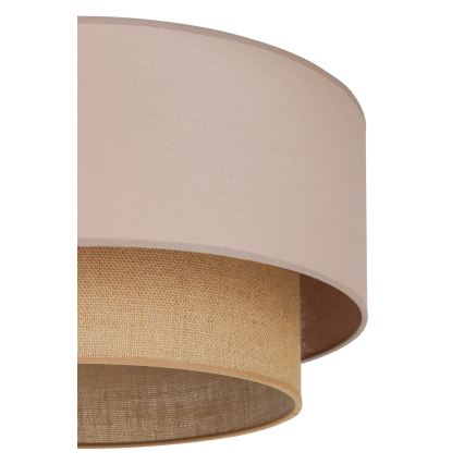 Duolla - Stropna svetilka BOHO 1xE27/15W/230V pr. 45 cm bež/rjava