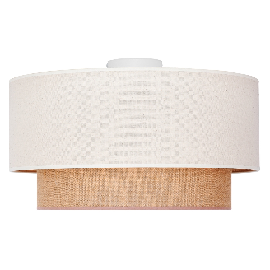 Duolla - Stropna svetilka BOHO 1xE27/15W/230V pr. 45 cm bež/rjava