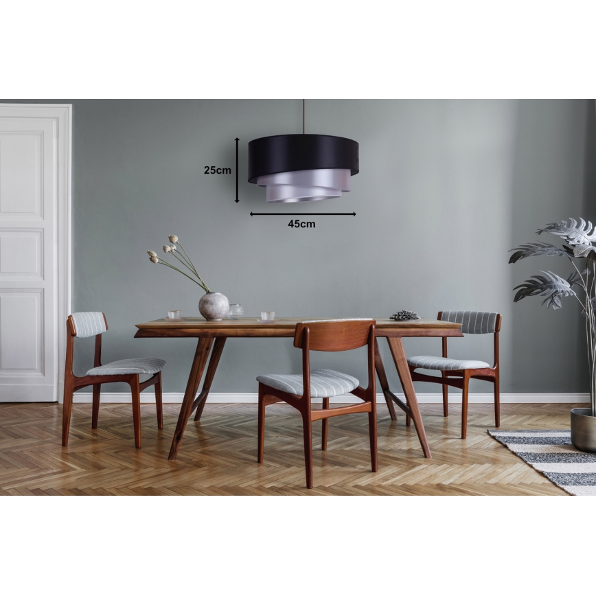 Duolla - Stropna svetilka TRIO 1xE27/15W/230V pr. 60 cm modra/srebrna