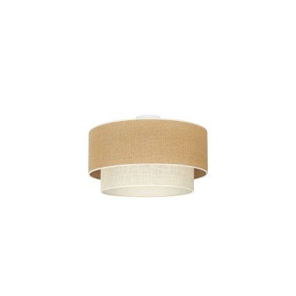 Duolla - Stropna svetilka YUTE BOHO 1xE27/15W/230V pr. 45 cm rjava/krem barva