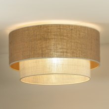 Duolla - Stropna svetilka YUTE BOHO 1xE27/15W/230V pr. 45 cm rjava/siva