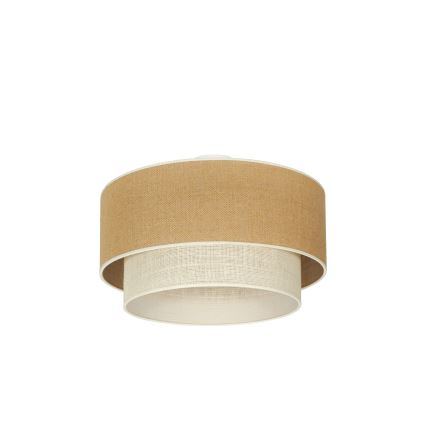 Duolla - Stropna svetilka YUTE BOHO 3xE27/15W/230V pr. 60 cm rjava/krem barva