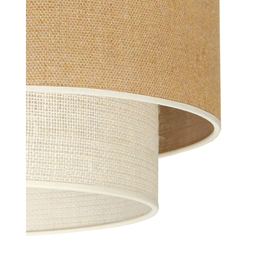 Duolla - Stropna svetilka YUTE BOHO 3xE27/15W/230V pr. 60 cm rjava/krem barva