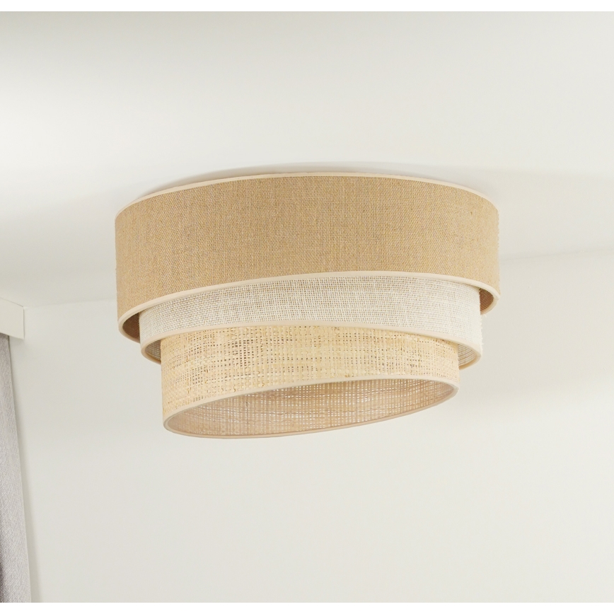 Duolla - Stropna svetilka YUTE TRIO 1xE27/15W/230V pr. 45 cm rjava/siva/bež