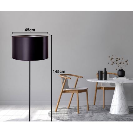 Duolla - Talna svetilka CANNES 1xE27/15W/230V pr. 45 cm črna/srebrna