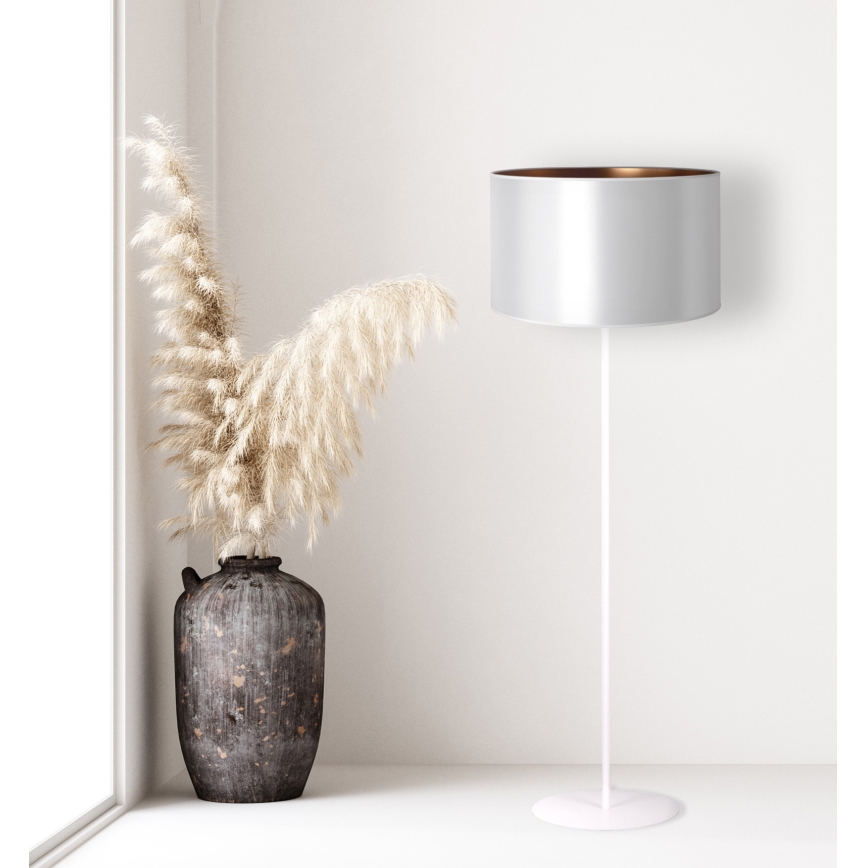 Duolla - Talna svetilka CANNES 1xE27/15W/230V pr. 45 cm srebrna/baker/bela