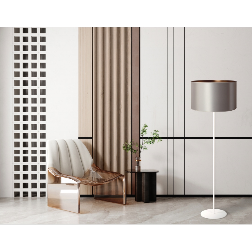 Duolla - Talna svetilka CANNES 1xE27/15W/230V pr. 45 cm srebrna/baker/bela