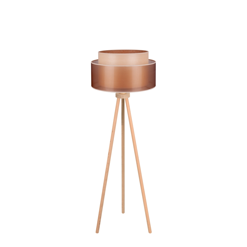 Duolla - Talna svetilka WOOD BOHO 1xE27/15W/230V pr. 45 cm baker/rjava/bež