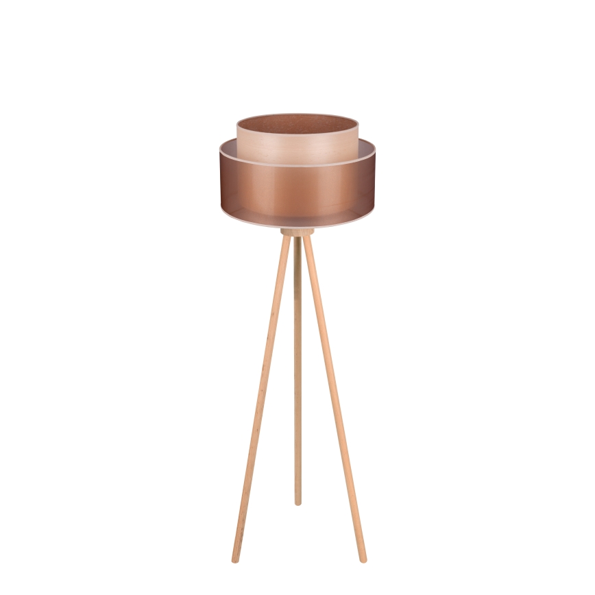 Duolla - Talna svetilka WOOD BOHO 1xE27/15W/230V pr. 45 cm baker/rjava/bež