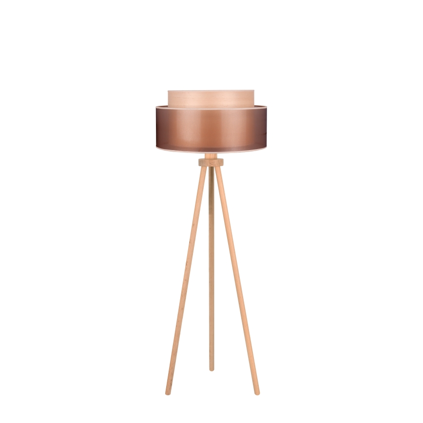 Duolla - Talna svetilka WOOD BOHO 1xE27/15W/230V pr. 45 cm baker/rjava/bež