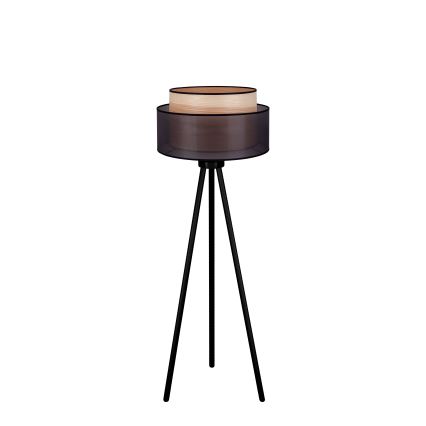 Duolla - Talna svetilka WOOD BOHO 1xE27/15W/230V pr. 45 cm črna/bež
