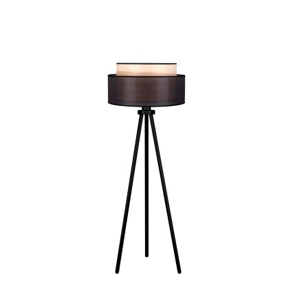 Duolla - Talna svetilka WOOD BOHO 1xE27/15W/230V pr. 45 cm črna/bež