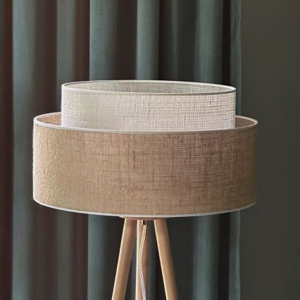 Duolla - Talna svetilka YUTE BOHO 1xE27/15W/230V pr. 45 cm rjava/krem barva