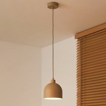 Duolla - viseča svetilka na kablu IRONLINE, 1xE27/15W/230V, premer 17 cm, bež