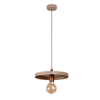 Duolla - Viseča svetilka na kablu IRONLINE 1xE27/15W/230V, Ø 30 cm, bežna/bakrena