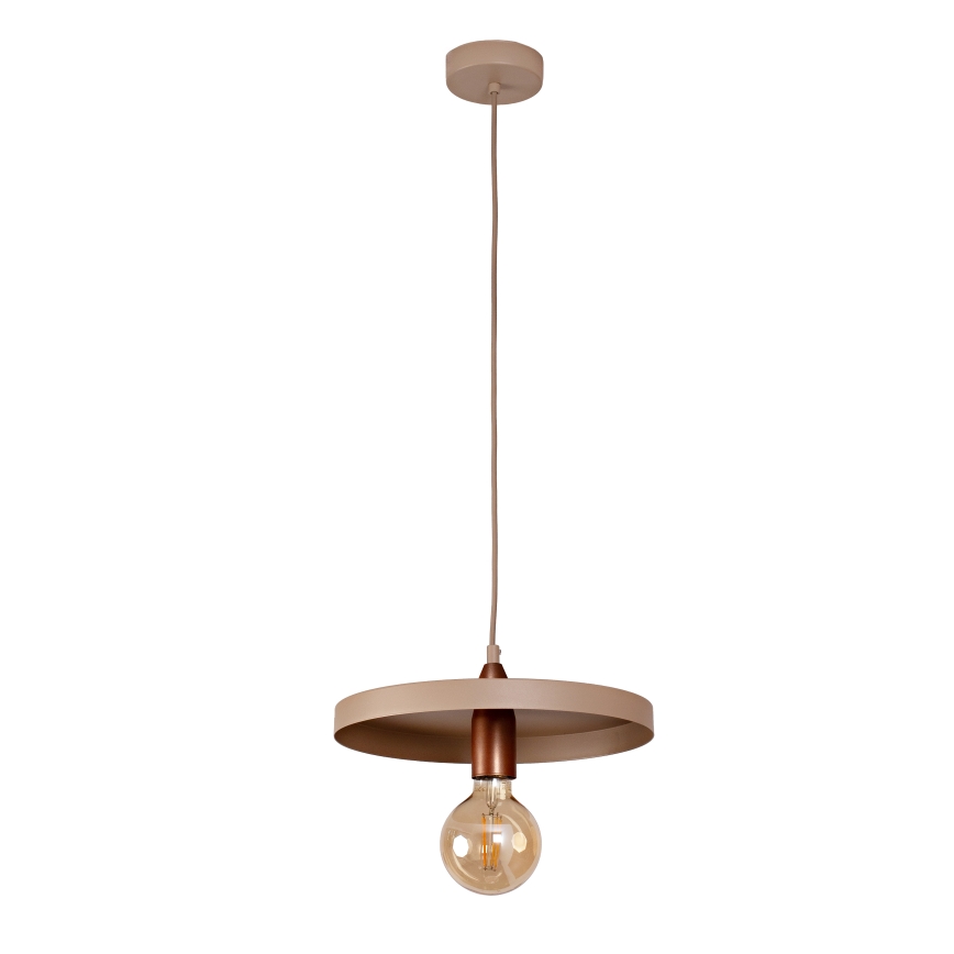Duolla - Viseča svetilka na kablu IRONLINE 1xE27/15W/230V, Ø 30 cm, bežna/bakrena