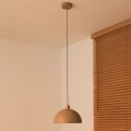 Duolla - Viseča svetilka na vrvici IRONLINE 1xE27/15W/230V, premer 27 cm, bež/medena
