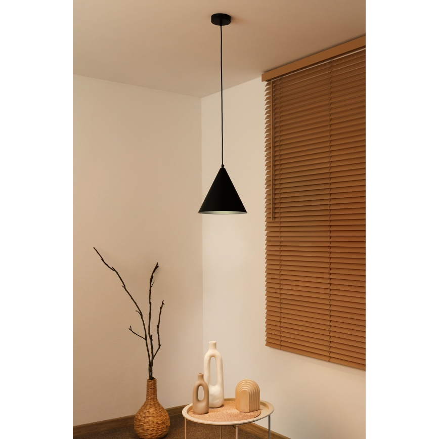 Duolla - Viseča svetilka na vrvici IRONLINE 1xG9/3W/230V premer 25 cm črna