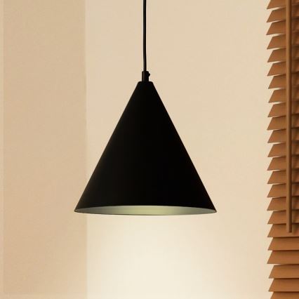 Duolla - Viseča svetilka na vrvici IRONLINE 1xG9/3W/230V premer 25 cm črna
