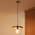 Duolla - Viseča svetilka na žički IRONLINE 1xE27/15W/230V, Ø 30 cm, bakrena/črna