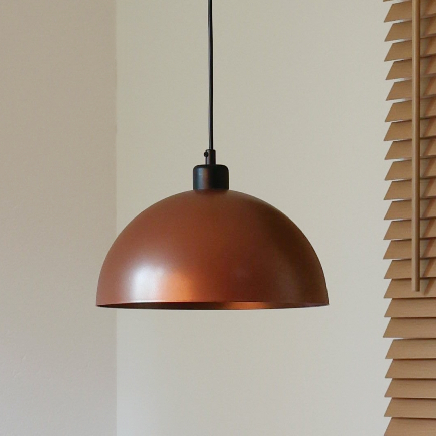 Duolla - Viseči lestenec IRONLINE 1xE27/15W/230V, premer 27 cm, bakrena/črna