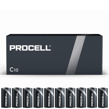 Duracell - 10 kos Alkalna baterija Procell Industrial LR14/C 1,5V 9038 mAh