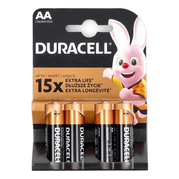 Duracell - 4 kos Alkalna baterija Basic LR06/AA 1,5V 2650 mAh