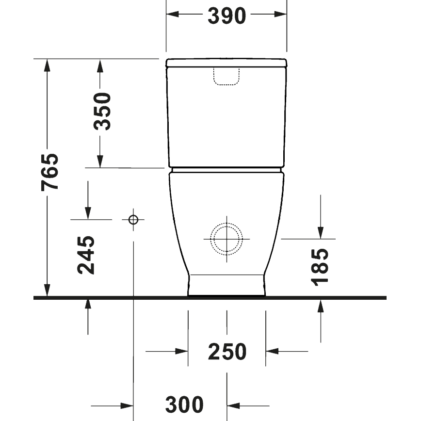 Duravit 20600900002 - Kompakt WC D-CODE keramika/sijajna bela