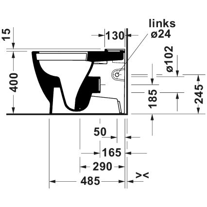 Duravit 20600900002 - kompakten WC D-CODE, keramika/sijajna bela