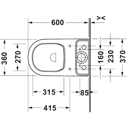 Duravit 20600900002 - kompakten WC D-CODE, keramika/sijajna bela