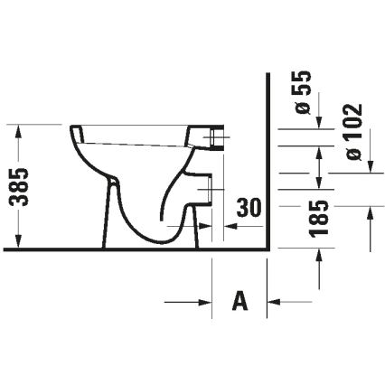 Duravit 21080900002 - Stoječa WC školjka D-CODE keramika/sijajno bela