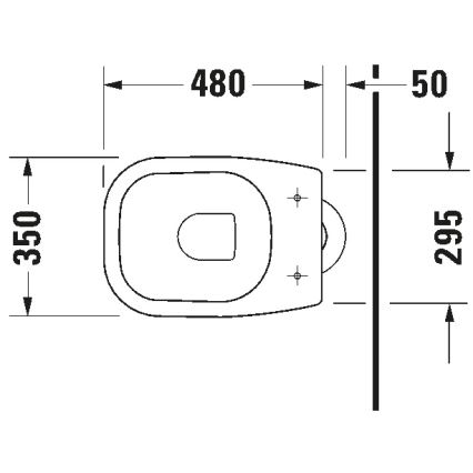 Duravit 21100100002 - Stoječa WC školjka D-CODE keramika/sijajna bela