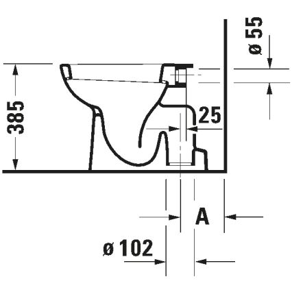 Duravit 21100100002 - Stoječa WC školjka D-CODE keramika/sijajna bela
