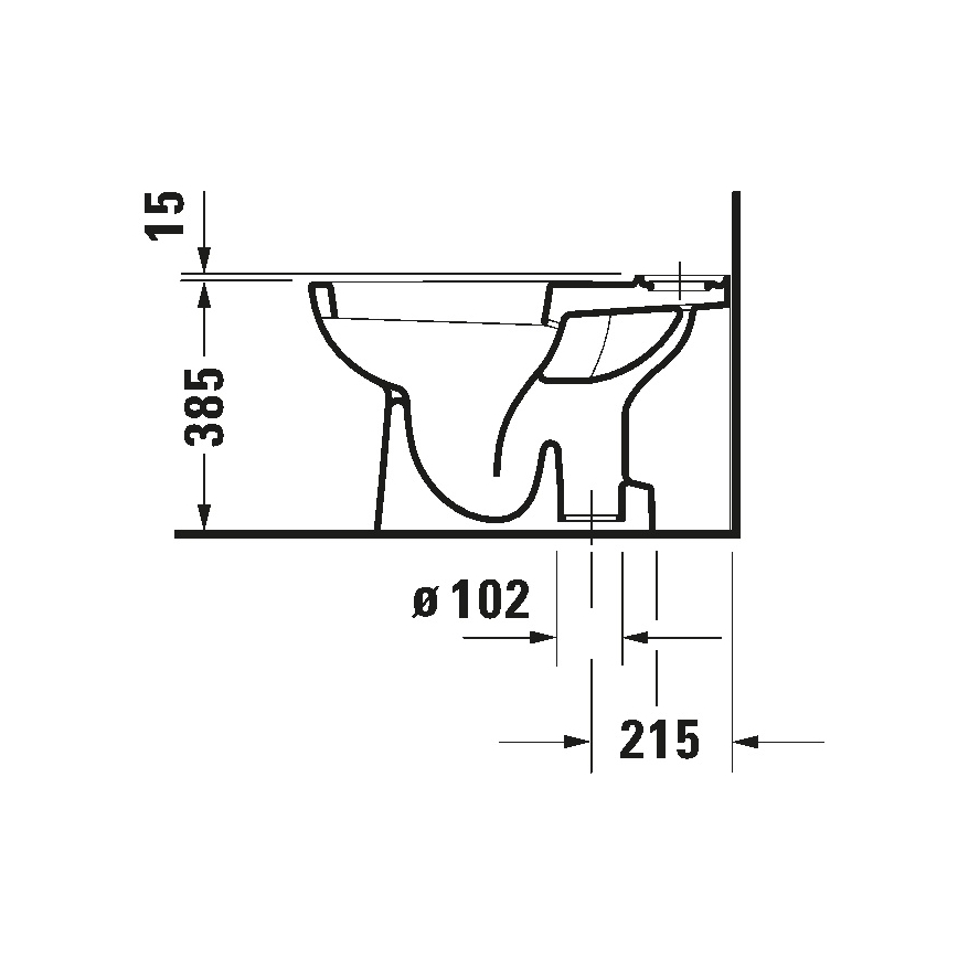 Duravit 21110100002 - Kompakt WC D-CODE, keramika / sijajna bela