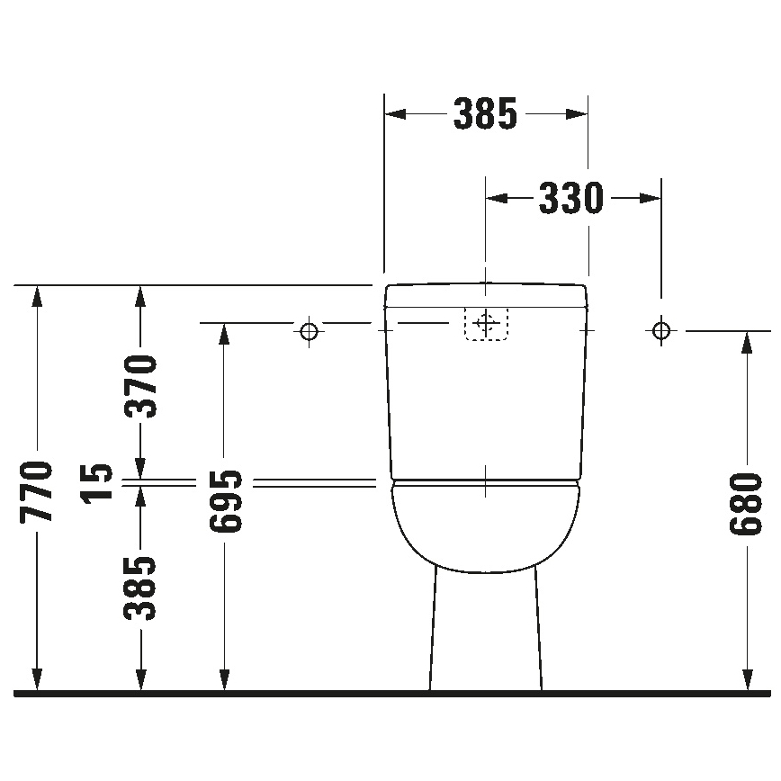 Duravit 21110100002 - Kompakt WC D-CODE, keramika / sijajna bela