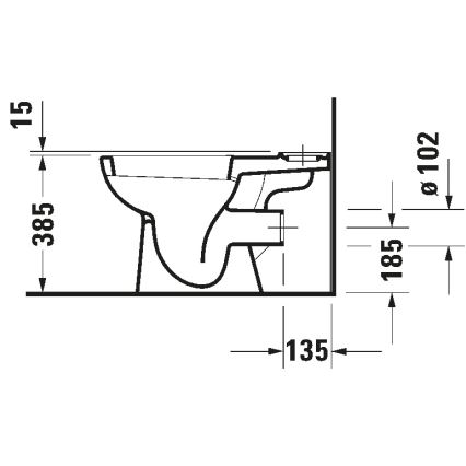 Duravit 21110900002 - Kombinirana WC školjka D-CODE keramika/sijajna bela