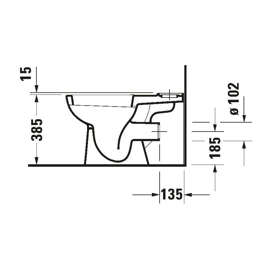 Duravit 21110900002 - Kombinirana WC školjka D-CODE keramika/sijajna bela