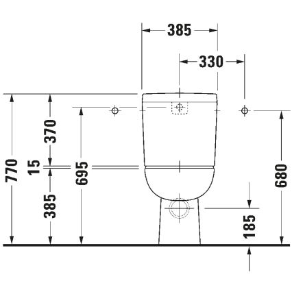 Duravit 21110900002 - Kombinirana WC školjka D-CODE keramika/sijajna bela