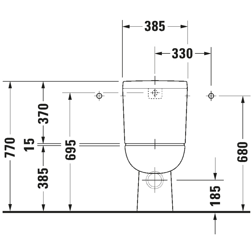 Duravit 21110900002 - Kombinirana WC školjka D-CODE keramika/sijajna bela