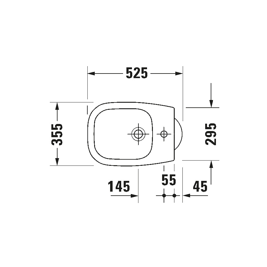 Duravit 22371000002 - Stoječi bide D-CODE 35,5x52,5 cm keramika/sijajno bela