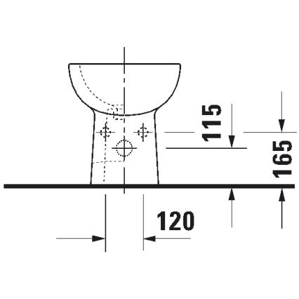 Duravit 22371000002 - Stoječi bide D-CODE 35,5x52,5 cm keramika/sijajno bela